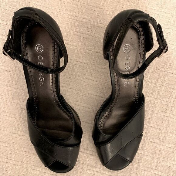 George Black Leather Heels  - Picture 4 of 9